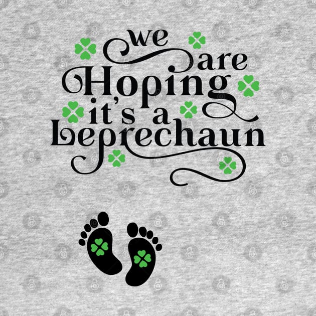 We're Hoping It's A Leprechaun St Patrick's Day Pregnancy Announcement by TheBlackCatprints